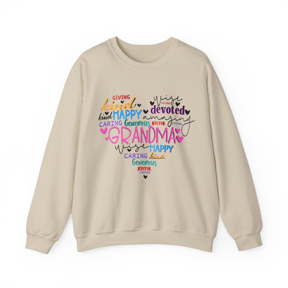 Grandma's Loving Embrace Sweater Sweatshirt Printify S Sand 