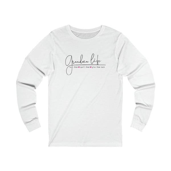 Grandma's Wisdom & Love Jersey Long Sleeve Long-sleeve Printify XS White 