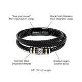 Grandparent's Embrace: The Men's 'Love You Forever' Bracelet with Personalized Sentiment Jewelry/LoveForeverBracelet ShineOn Fulfillment 