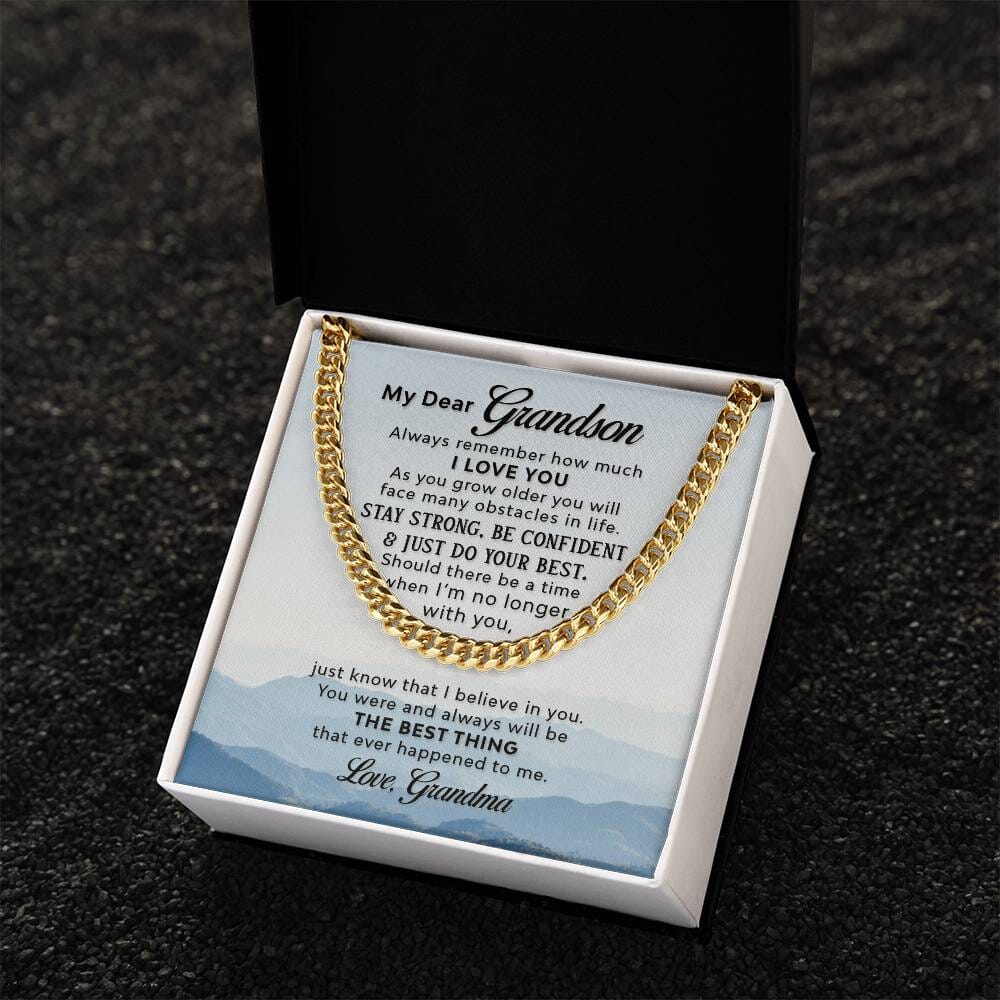 Grandson's Eternal Bond Necklace: A Timeless Emblem of Love and Wisdom Jewelry/Cubanlink ShineOn Fulfillment 