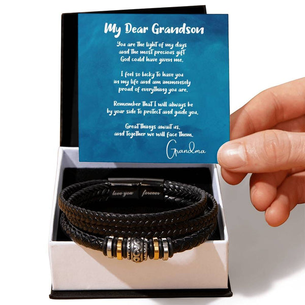 Grandson's Guardian Bracelet: A Timeless Emblem of Love & Guidance Jewelry/LoveForeverBracelet ShineOn Fulfillment 