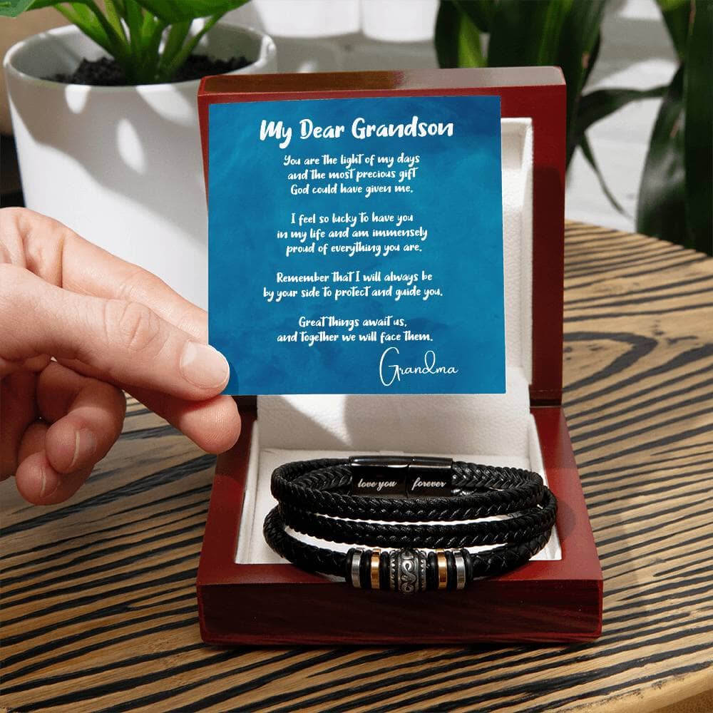 Grandson's Guardian Bracelet: A Timeless Emblem of Love & Guidance Jewelry/LoveForeverBracelet ShineOn Fulfillment 