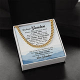 Grandson's Legacy Chain: A Symbol of Grandmother's Eternal Love & Belief Jewelry/Cubanlink ShineOn Fulfillment 