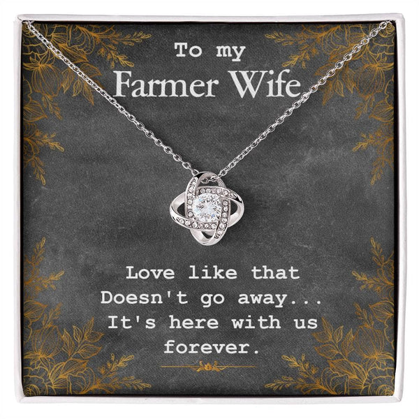 Harvest of Love: The Eternal Bond Love Knot Necklace - A Tribute to the Farmer's Heart Jewelry/LoveKnot ShineOn Fulfillment 