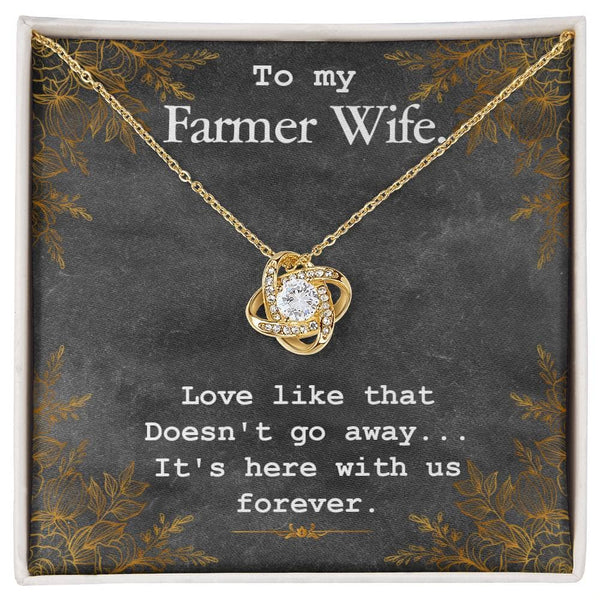 Harvest of Love: The Eternal Bond Love Knot Necklace - A Tribute to the Farmer's Heart Jewelry/LoveKnot ShineOn Fulfillment 