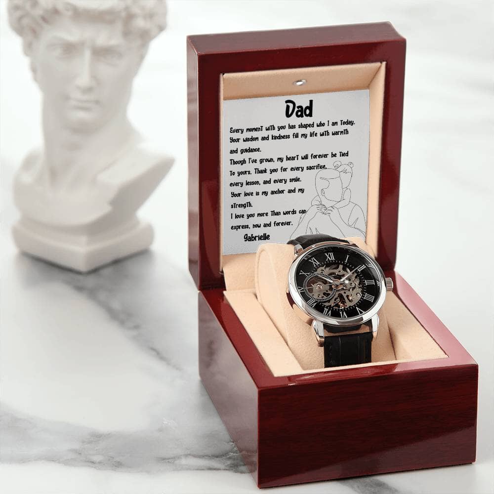 "Heartbeat of Time" - Father's Day Automatic Watch from Daughter Jewelry ShineOn Fulfillment 