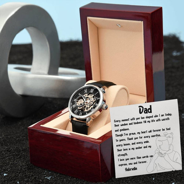 "Heartbeat of Time" - Father's Day Automatic Watch from Daughter Jewelry ShineOn Fulfillment 