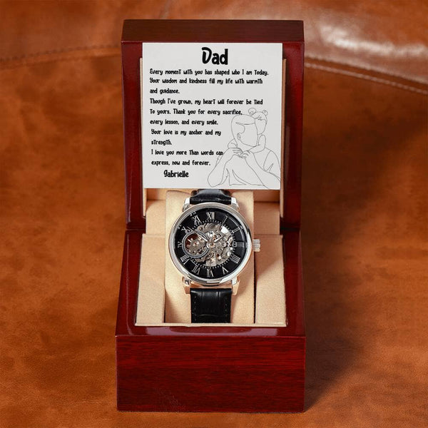 "Heartbeat of Time" - Father's Day Automatic Watch from Daughter Jewelry ShineOn Fulfillment 