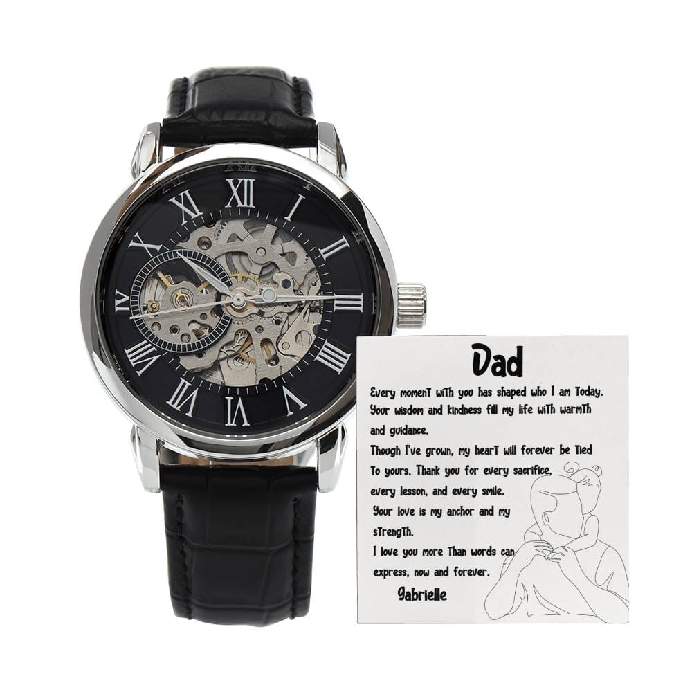 "Heartbeat of Time" - Father's Day Automatic Watch from Daughter Jewelry ShineOn Fulfillment 