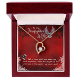 Hero's Heart Necklace: A Tribute to My Brave Firefighter Wife Jewelry/ForeverLove ShineOn Fulfillment 