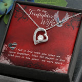 Hero's Heart Necklace: A Tribute to My Brave Firefighter Wife Jewelry/ForeverLove ShineOn Fulfillment 