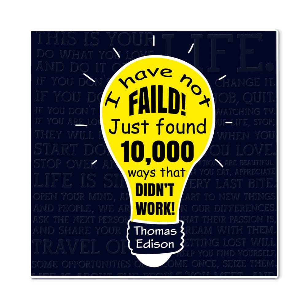 Inspiration on Aluminum: The Thomas Edison Resilience Print Print/Metal ShineOn Fulfillment 