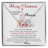 Interlocking Hearts Necklace - Personalized Gift from Mom to Daughter This Christmas Jewelry ShineOn Fulfillment 14k White Gold Finish Standard Box 