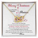 Interlocking Hearts Necklace - Personalized Gift from Mom to Daughter This Christmas Jewelry ShineOn Fulfillment 18K Yellow Gold Finish Standard Box 