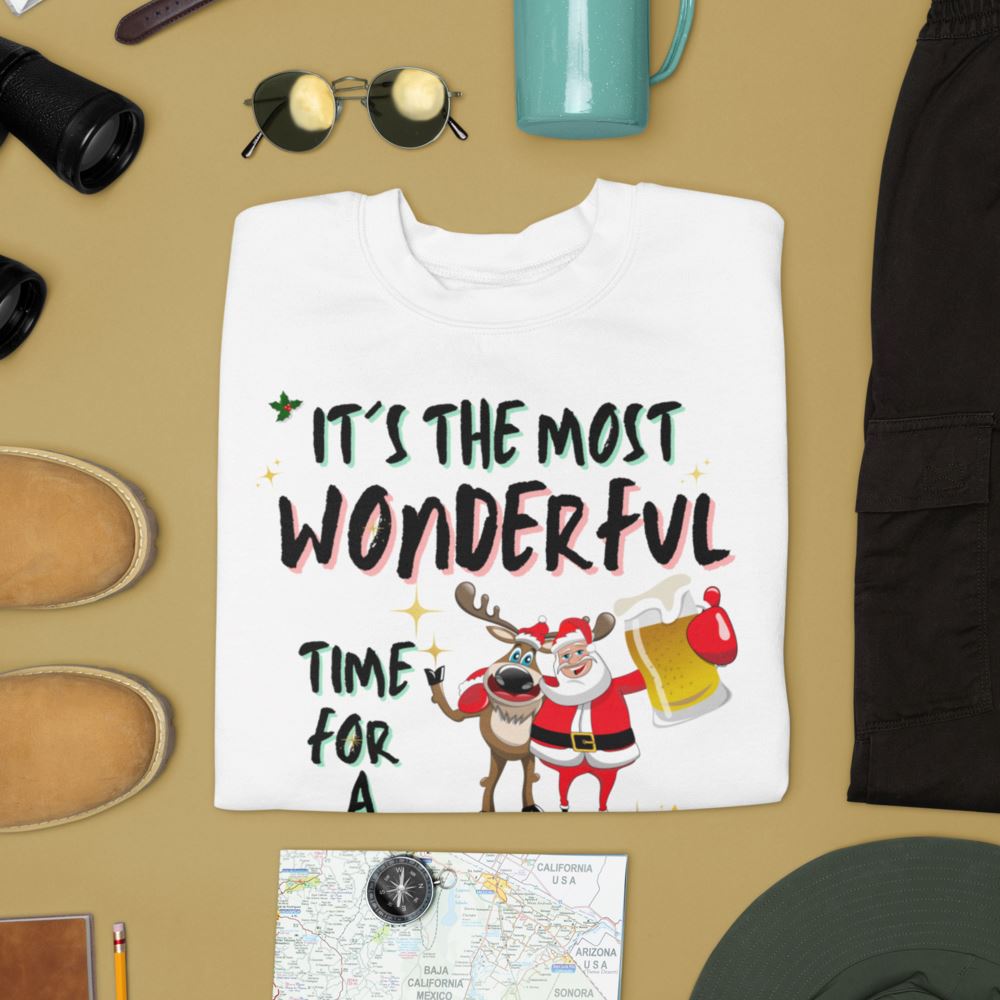 "It's the Most Wonderful Time for a Beer" - Long Sleeve Tee for Holiday Cheer Long-sleeve Printify 