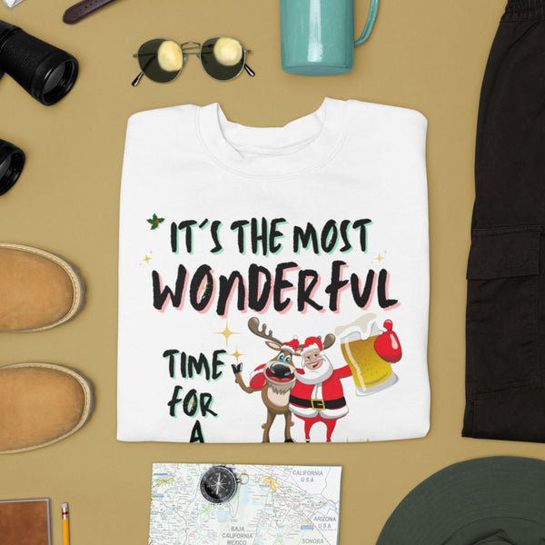 "It's the Most Wonderful Time for a Beer" - Long Sleeve Tee for Holiday Cheer Long-sleeve Printify 