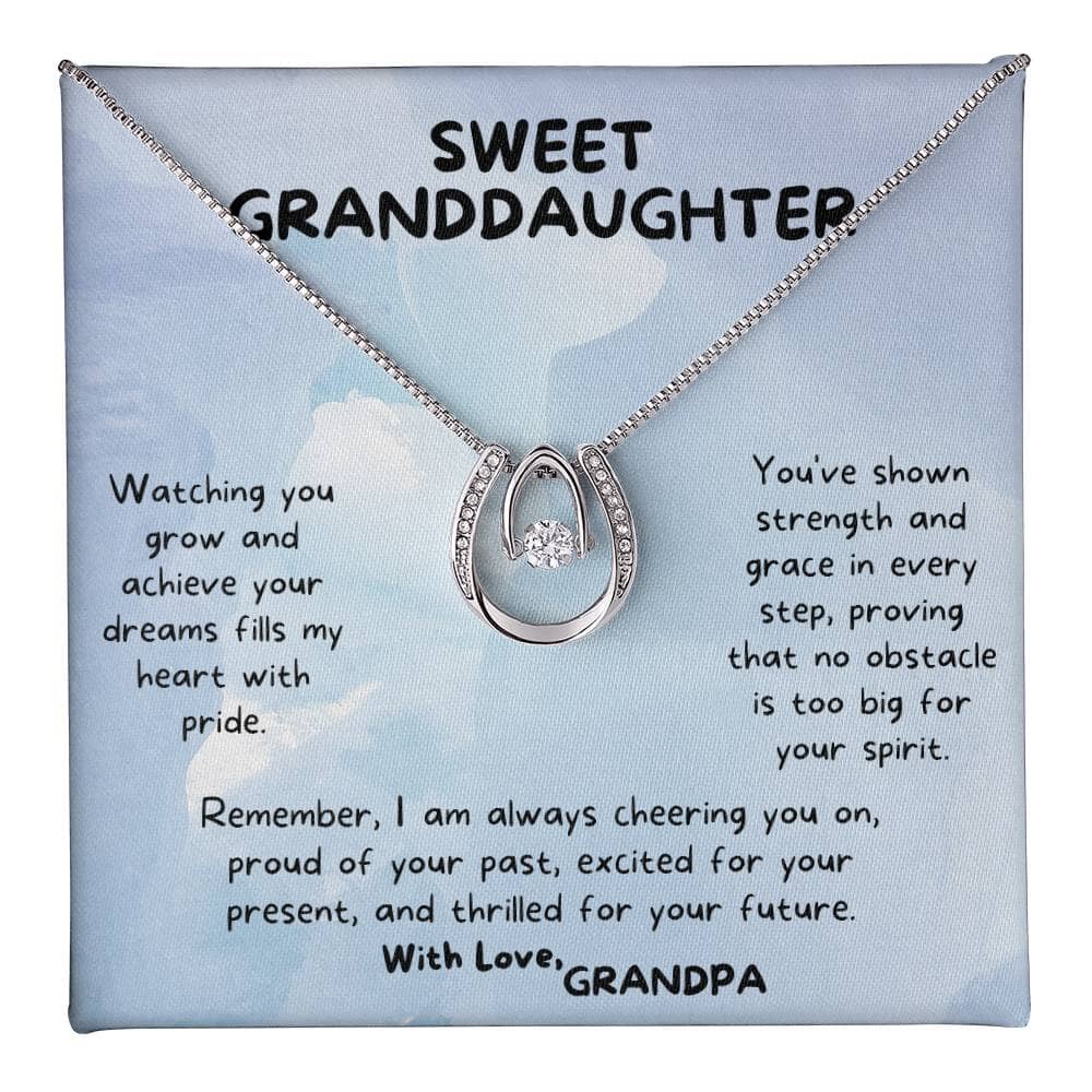 Legacy of Love: Grandparent to Granddaughter Sentimental White Gold Pendant Necklace Jewelry/LuckyInLove ShineOn Fulfillment 