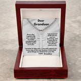 Legacy of Love: Grandparent's Blessing Cuban Chain & Artisan Cross Necklace Jewelry/CubanlinkCross ShineOn Fulfillment 