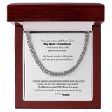 Legacy of Love: Grandparent's Blessing Cuban Link Chain Necklace with Personalized Godly Message Jewelry/Cubanlink ShineOn Fulfillment 