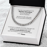 Legacy of Love: Grandparent's Blessing Cuban Link Chain Necklace with Personalized Godly Message Jewelry/Cubanlink ShineOn Fulfillment 