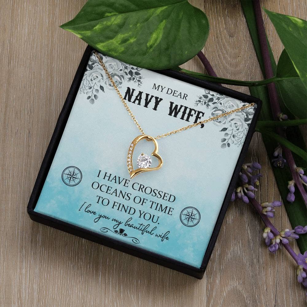 Ocean of Love Necklace: A Timeless Tribute to the Navy Wife's Enduring Love Jewelry/ForeverLove ShineOn Fulfillment 