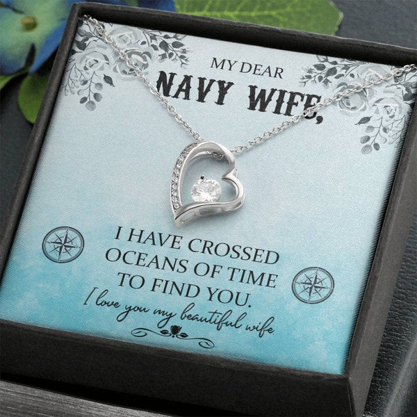 Ocean of Love Necklace: A Timeless Tribute to the Navy Wife's Enduring Love Jewelry/ForeverLove ShineOn Fulfillment 