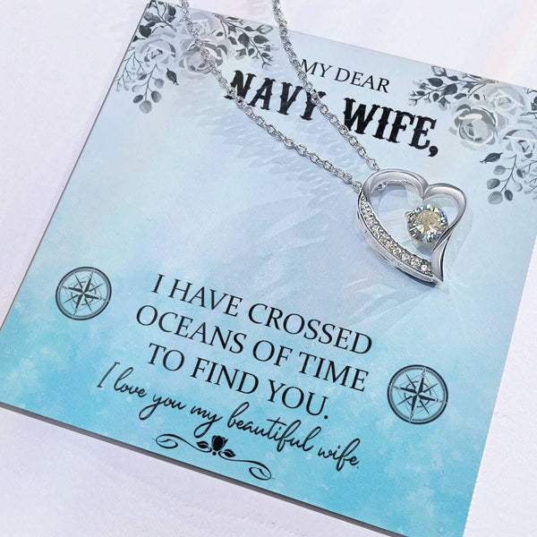 Ocean of Love Necklace: A Timeless Tribute to the Navy Wife's Enduring Love Jewelry/ForeverLove ShineOn Fulfillment 