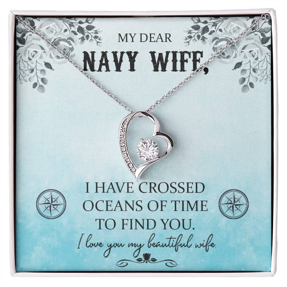 Ocean of Love Necklace: A Timeless Tribute to the Navy Wife's Enduring Love Jewelry/ForeverLove ShineOn Fulfillment 