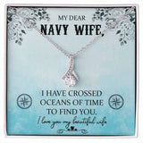 Ocean of Love Necklace: A Timeless Tribute to Your Navy Wife's Eternal Elegance Jewelry/AlluringBeauty ShineOn Fulfillment 