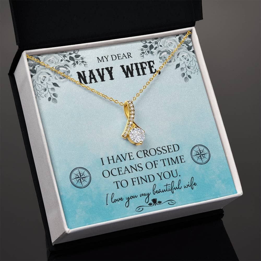 Ocean of Love Necklace: A Timeless Tribute to Your Navy Wife's Eternal Elegance Jewelry/AlluringBeauty ShineOn Fulfillment 