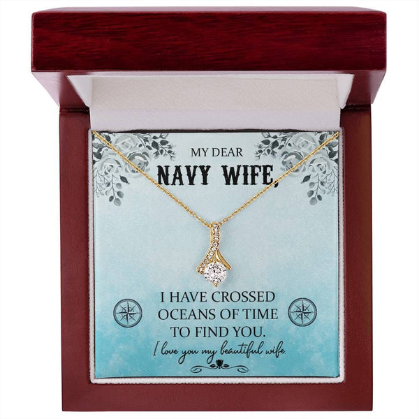 Ocean of Love Necklace: A Timeless Tribute to Your Navy Wife's Eternal Elegance Jewelry/AlluringBeauty ShineOn Fulfillment 