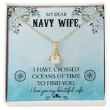 Ocean of Love Necklace: A Timeless Tribute to Your Navy Wife's Eternal Elegance Jewelry/AlluringBeauty ShineOn Fulfillment 