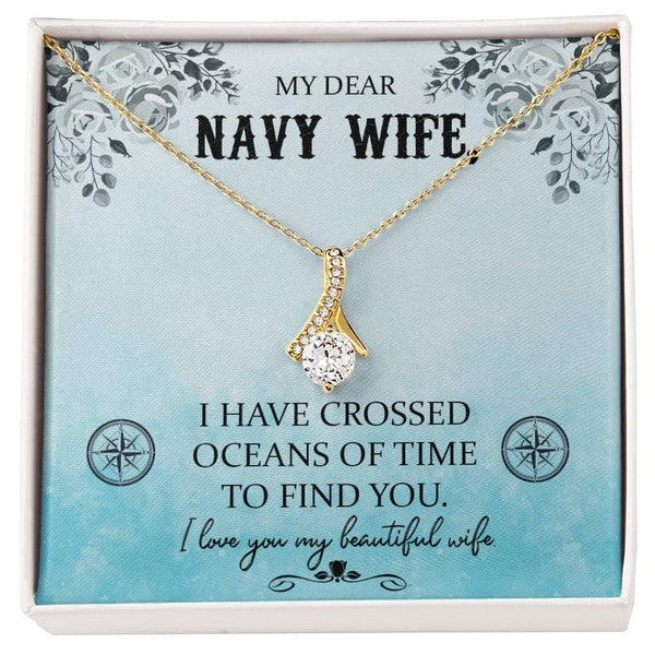 Ocean of Love Necklace: A Timeless Tribute to Your Navy Wife's Eternal Elegance Jewelry/AlluringBeauty ShineOn Fulfillment 