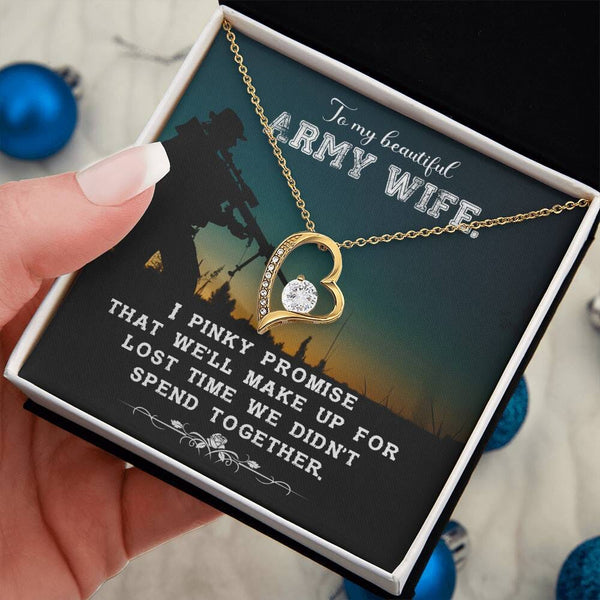 Promise of Forever: The Eternal Bond Necklace for Army Wives Jewelry/ForeverLove ShineOn Fulfillment 18k Yellow Gold Finish Standard Box 