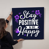 Radiance of Joy: The 'Stay Positive & Be Happy' High Gloss Metal Print Print/Metal ShineOn Fulfillment 32