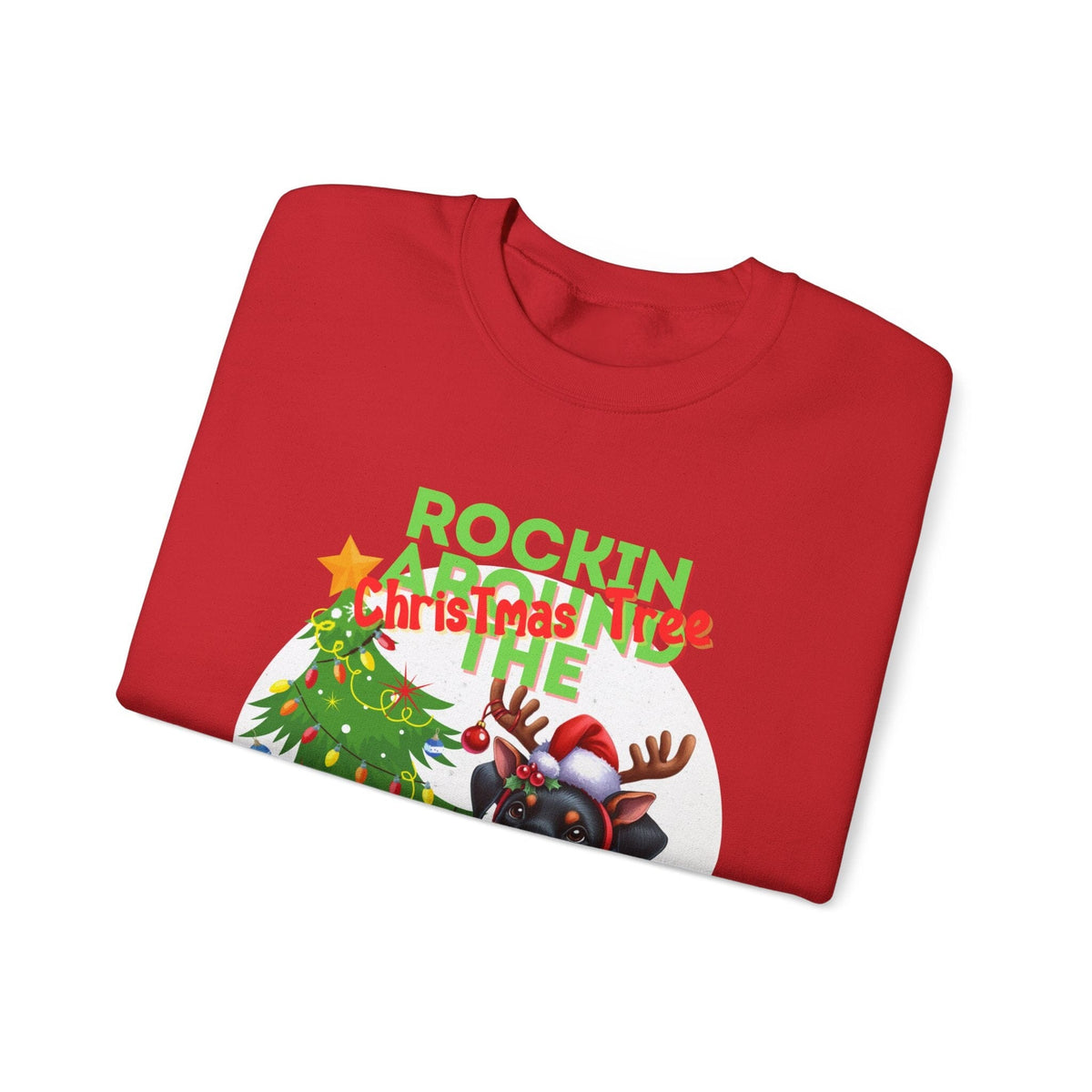 "Rockin' Around the Christmas Tree!" - Festive Christmas Sweater for Dog Lovers Sweatshirt Printify 