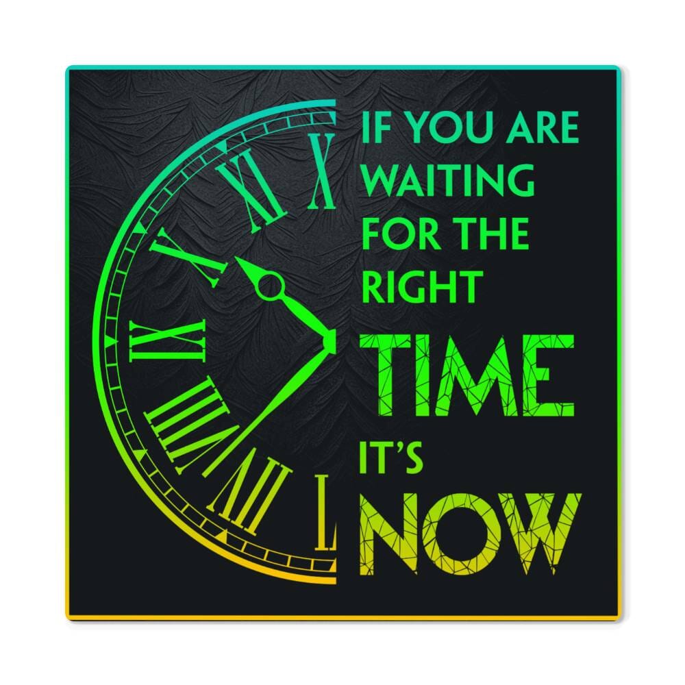 Seize the Moment: Inspirational High Gloss Metal Print Print/Metal ShineOn Fulfillment 8" x 8" 