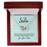 Sisters' Eternal Bond: Interlocking Hearts Necklace with Sentimental Message Jewelry/InterlockingHearts ShineOn Fulfillment 