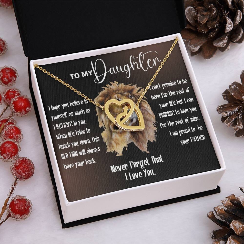 Special Gift for Your Daughter - Interlocking Hearts Necklace Jewelry ShineOn Fulfillment 