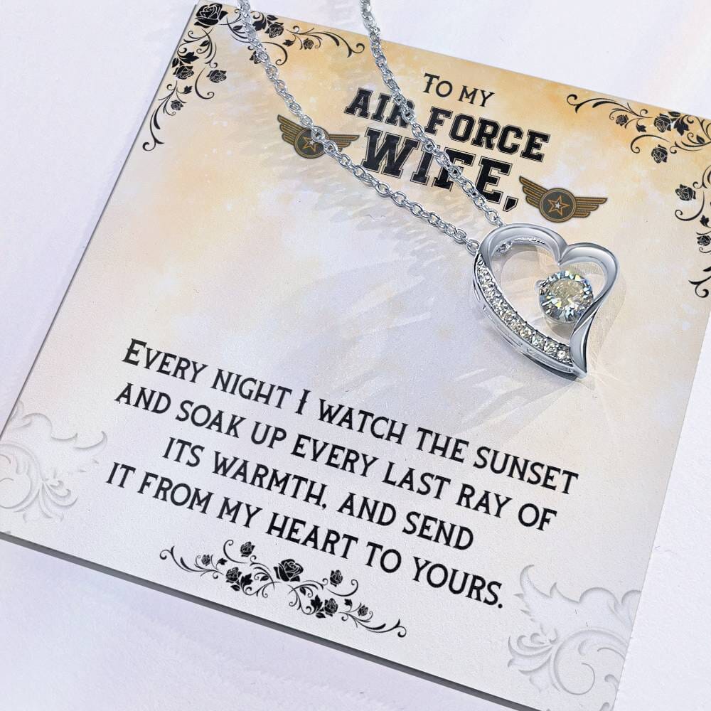 Sunset Embrace Necklace: A Radiant Symbol of Love for the Airforce Wife Jewelry/ForeverLove ShineOn Fulfillment 