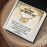 Sunset Embrace: The Ultimate Interlocking Hearts Necklace for the Air Force Wife Jewelry/InterlockingHearts ShineOn Fulfillment 