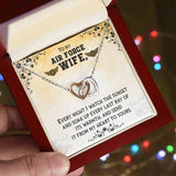 Sunset Embrace: The Ultimate Interlocking Hearts Necklace for the Air Force Wife Jewelry/InterlockingHearts ShineOn Fulfillment 