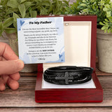 The Perfect Gift for Dad: Stainless Steel and Vegan Leather Bracelet He Will Love Jewelry ShineOn Fulfillment 