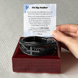 The Perfect Gift for Dad: Stainless Steel and Vegan Leather Bracelet He Will Love Jewelry ShineOn Fulfillment 