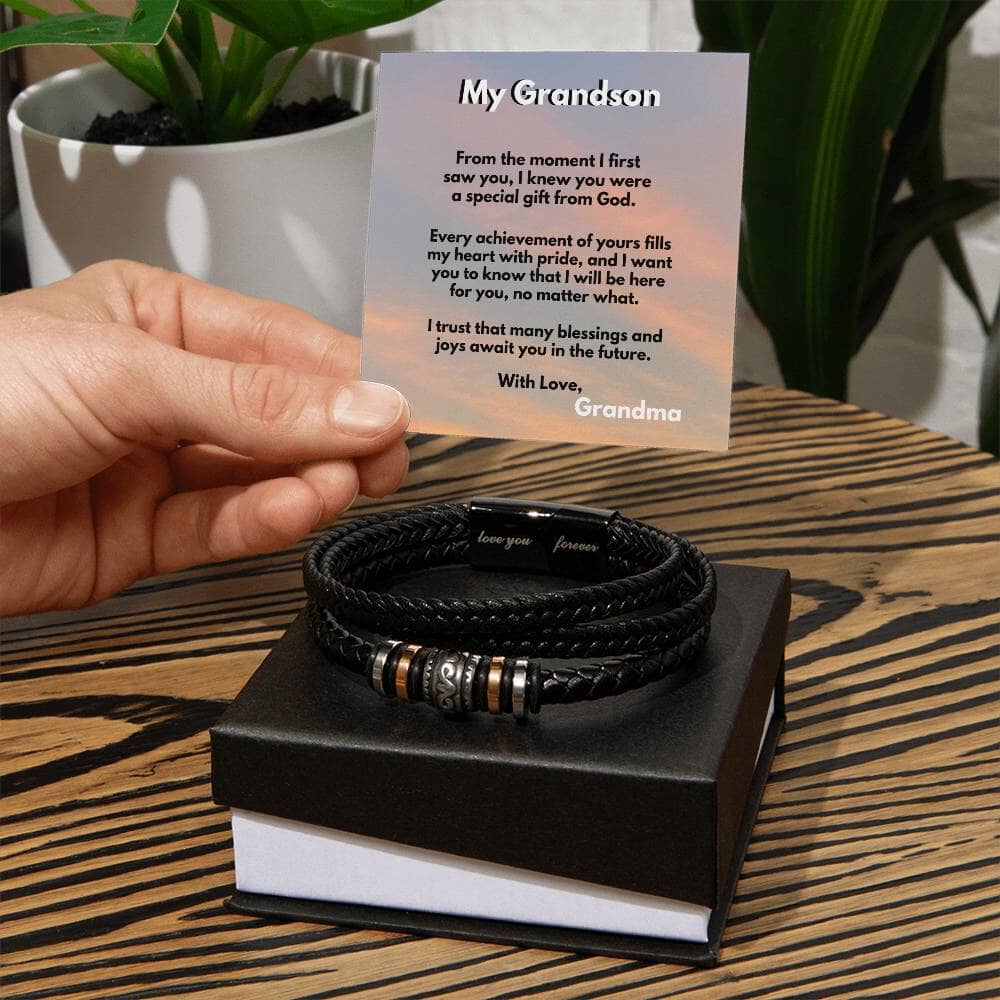 Timeless Bond: The Ultimate Men's 'Love You Forever' Bracelet - A