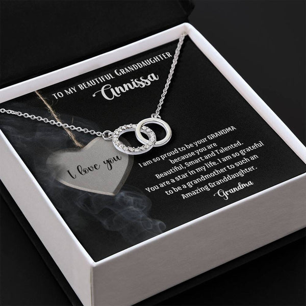 To My Beautiful Granddaughter - The Perfect Pair Necklace Jewelry ShineOn Fulfillment 