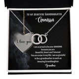 To My Beautiful Granddaughter - The Perfect Pair Necklace Jewelry ShineOn Fulfillment 