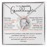 To My Granddaughter – Forever Love Necklace (A Gift She'll Treasure Always) Jewelry ShineOn Fulfillment 14k White Gold Finish Two Toned Box 
