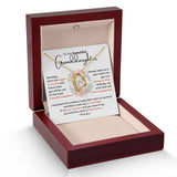 To My Granddaughter – Forever Love Necklace (A Gift She'll Treasure Always) Jewelry ShineOn Fulfillment 18k Yellow Gold Finish Mahogany Box w/LED Light 