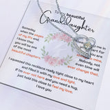 To My Granddaughter – Forever Love Necklace (A Gift She'll Treasure Always) Jewelry ShineOn Fulfillment 